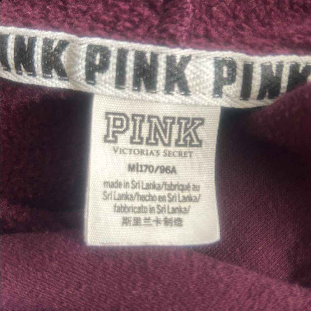 Victoria's Secret PINK Burgundy Hoodie - Picture 3 of 3